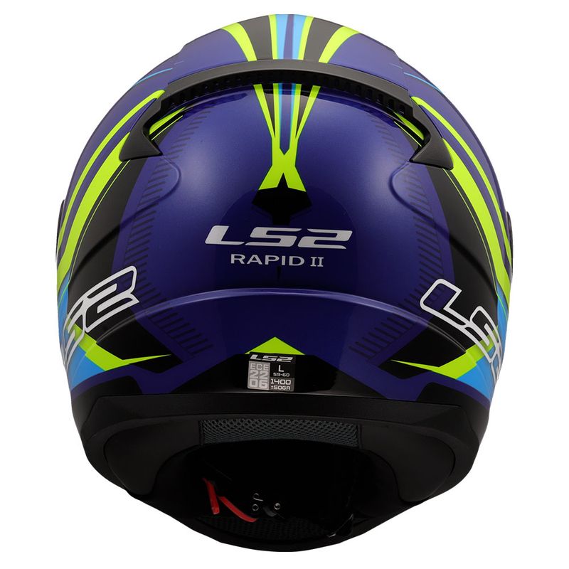 Kaciga LS2 Full Face FF353 Rapid II FLITZ žuto plava thumbnail 4
