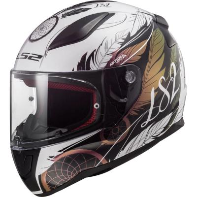 Kaciga LS2 Full Face FF353 Rapid II BOHO Belo Crna sa perom