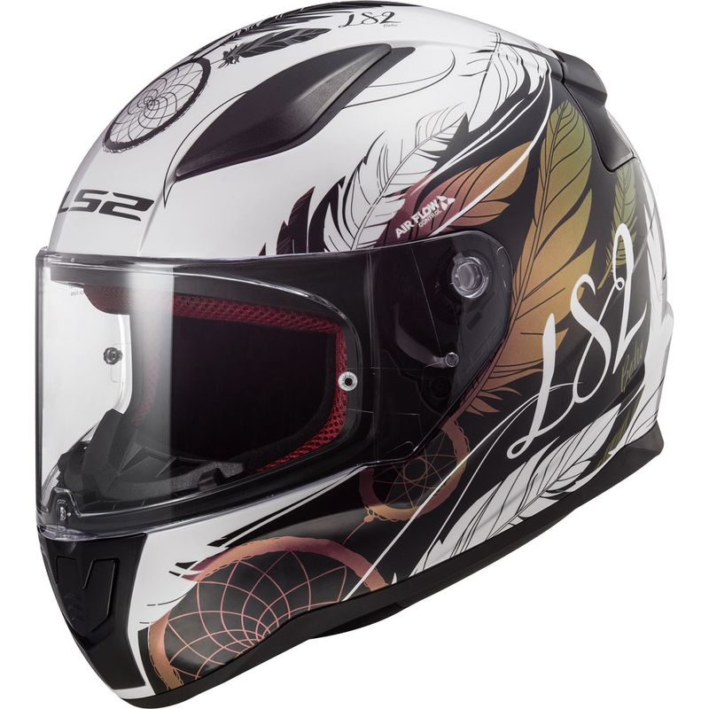 Kaciga LS2 Full Face FF353 Rapid II BOHO Belo Crna sa perom