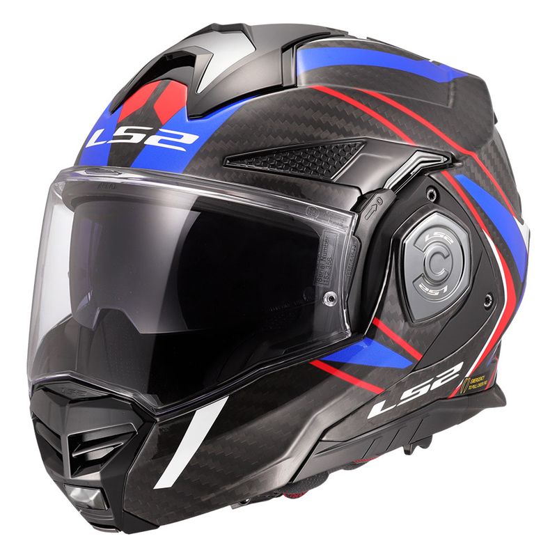 Kaciga LS2 Flip Up FF901 ADVANT X FUTURE carbon plavo crvena sa naočarima - 1