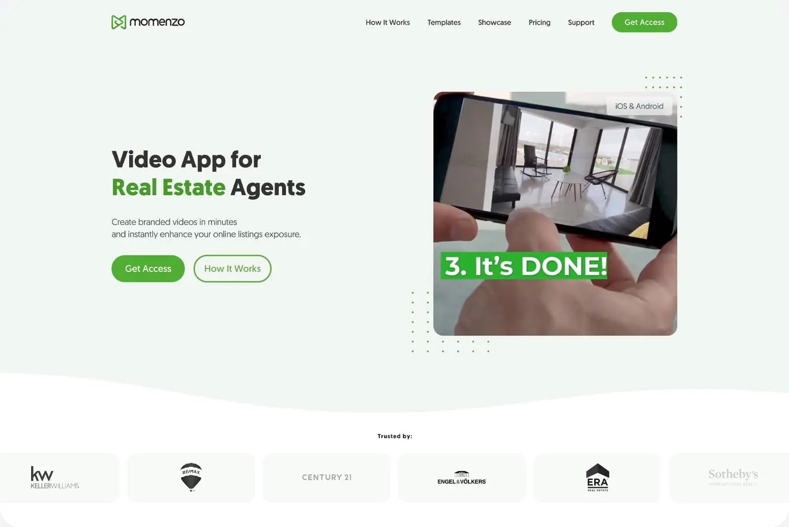 The Momenzo website