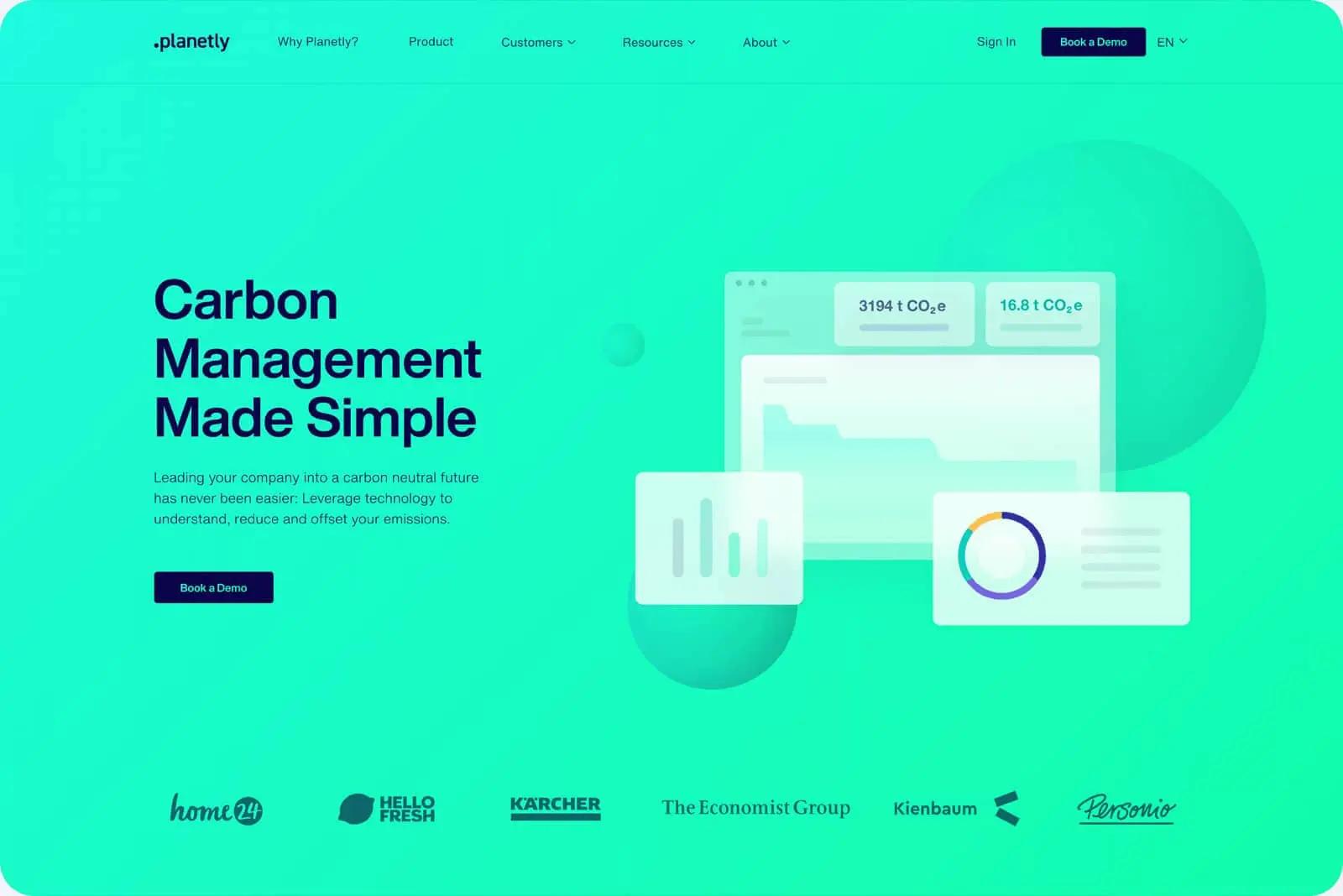 The Planetly website