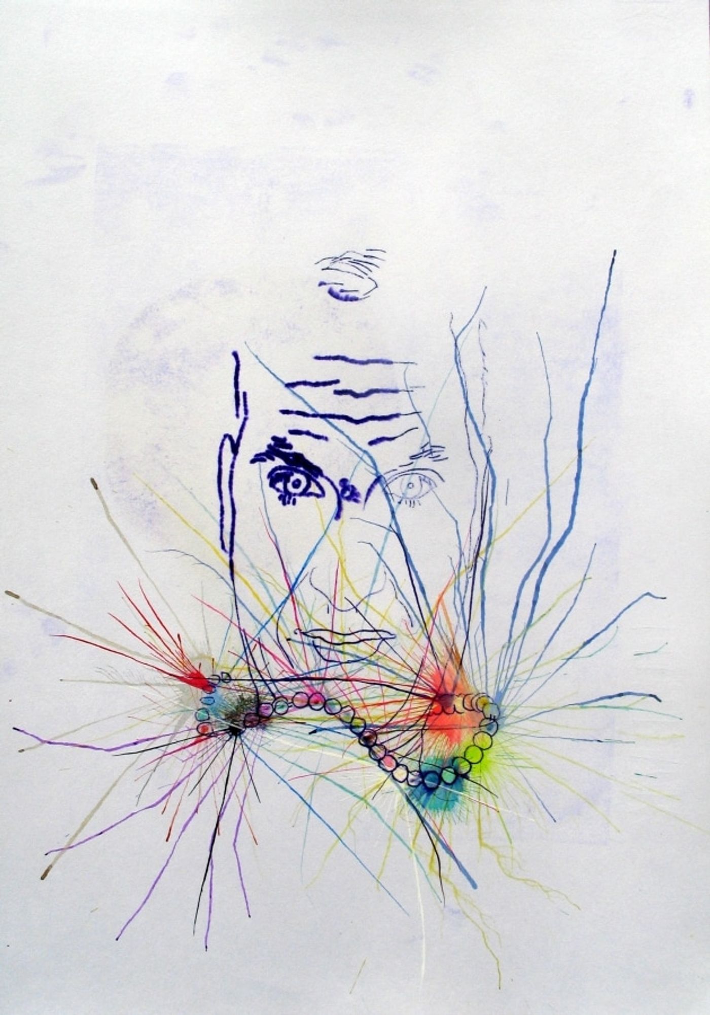 008_____mimeograph carbon, alcohol, ink on paper