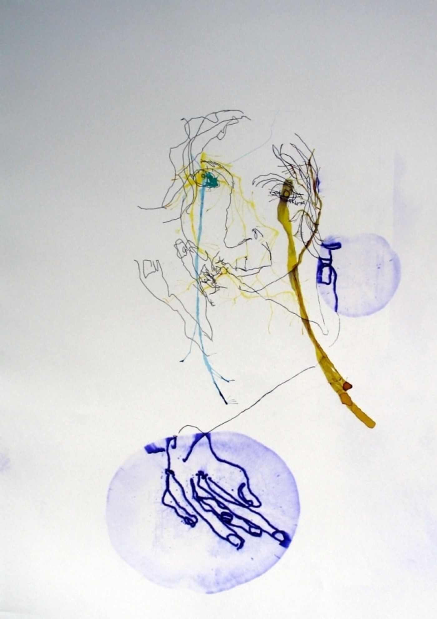 017_____mimeograph carbon, alcohol, ink on paper