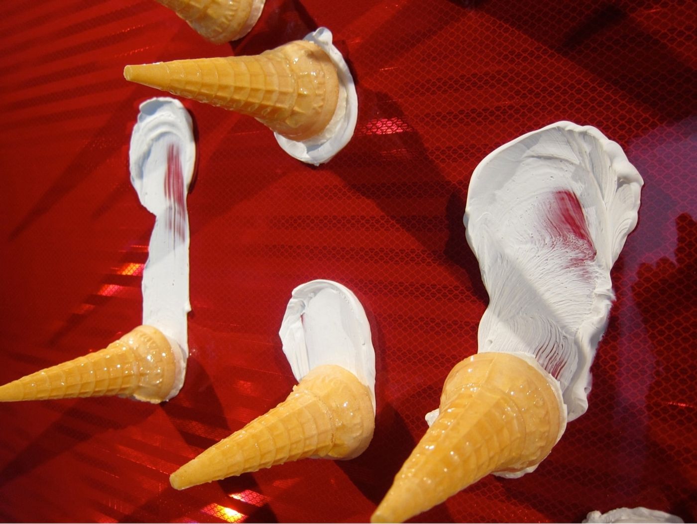 I'VE WAITED FOR YOU TOO LONG / road sign, ice-cream cones, silicon