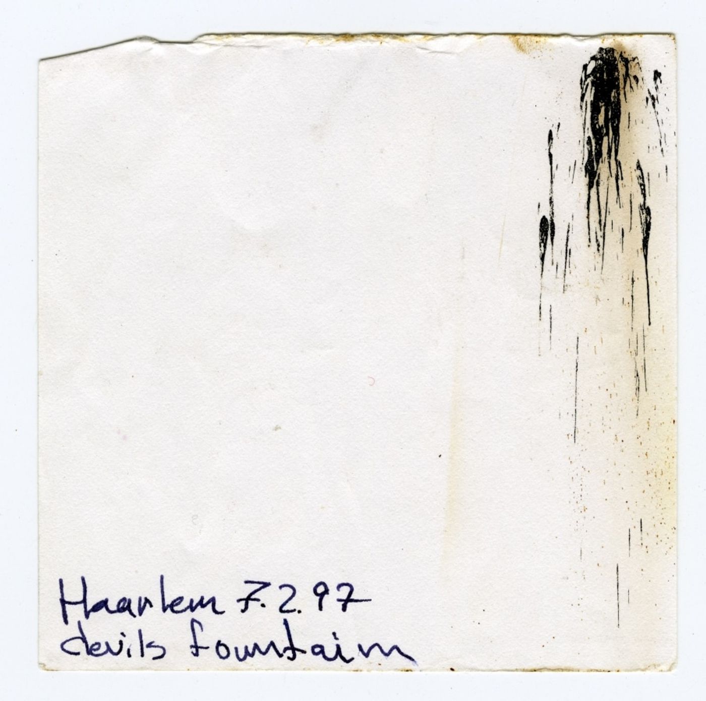 DEVIL'S FOUNTAIN_______debris from heroin / 1997