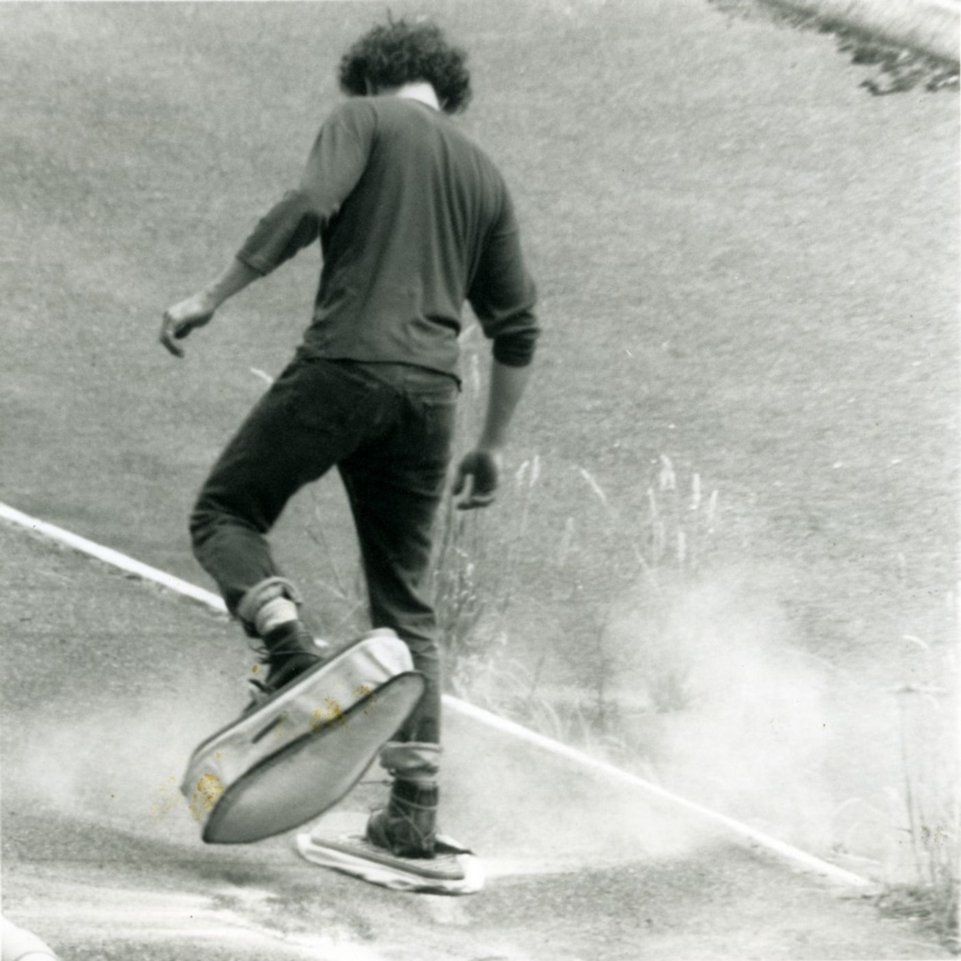 SNOWSHOES_______ an ongoing performance, snowshoes containing white flour are leaving marks while walking in different cities / SEATTLE / 1990 —