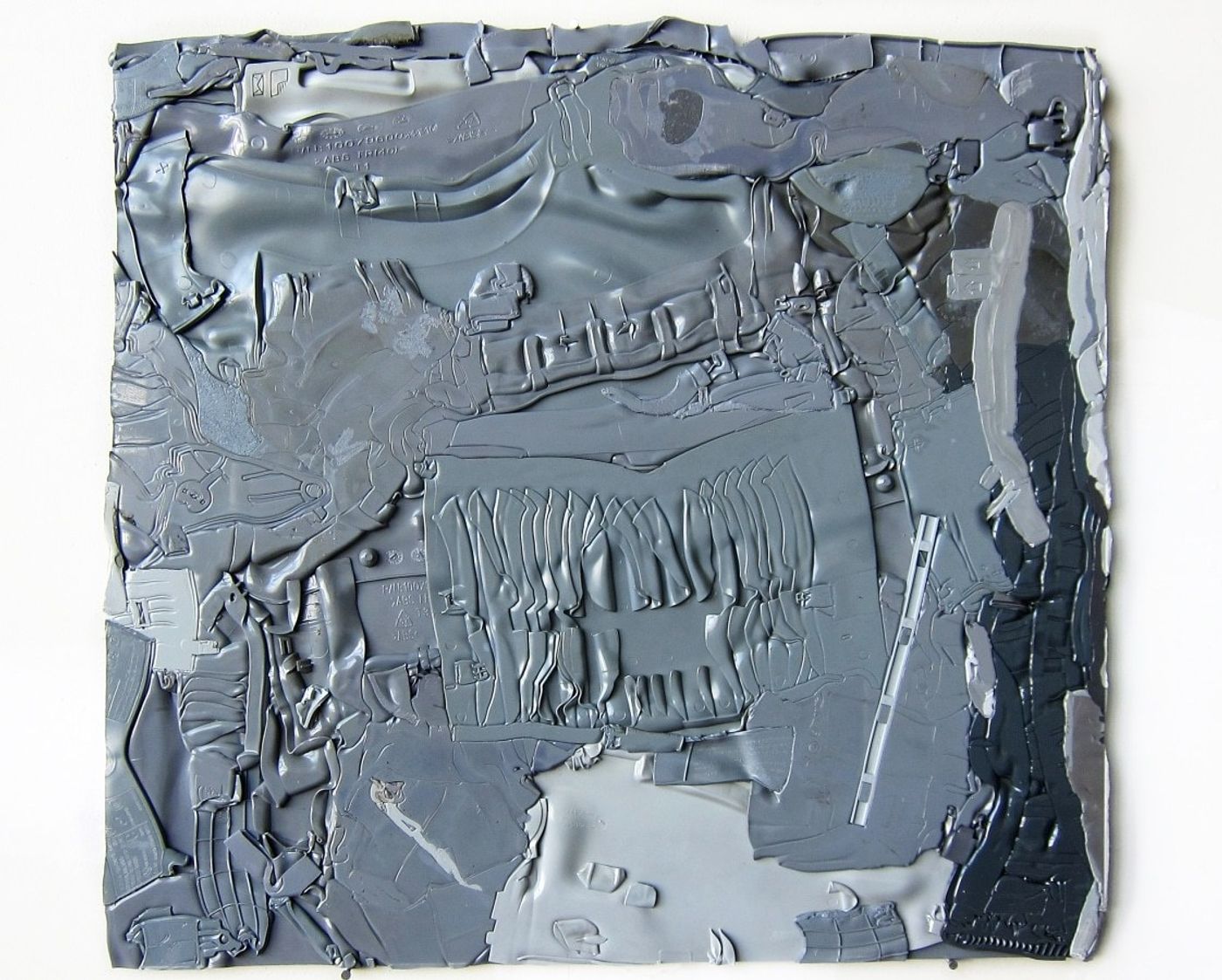 FROM_SPEEDY_CAR_ALL_LANDSCAPES_BELONG_TO_ME_______melted plastic / 70X70cm / 2016