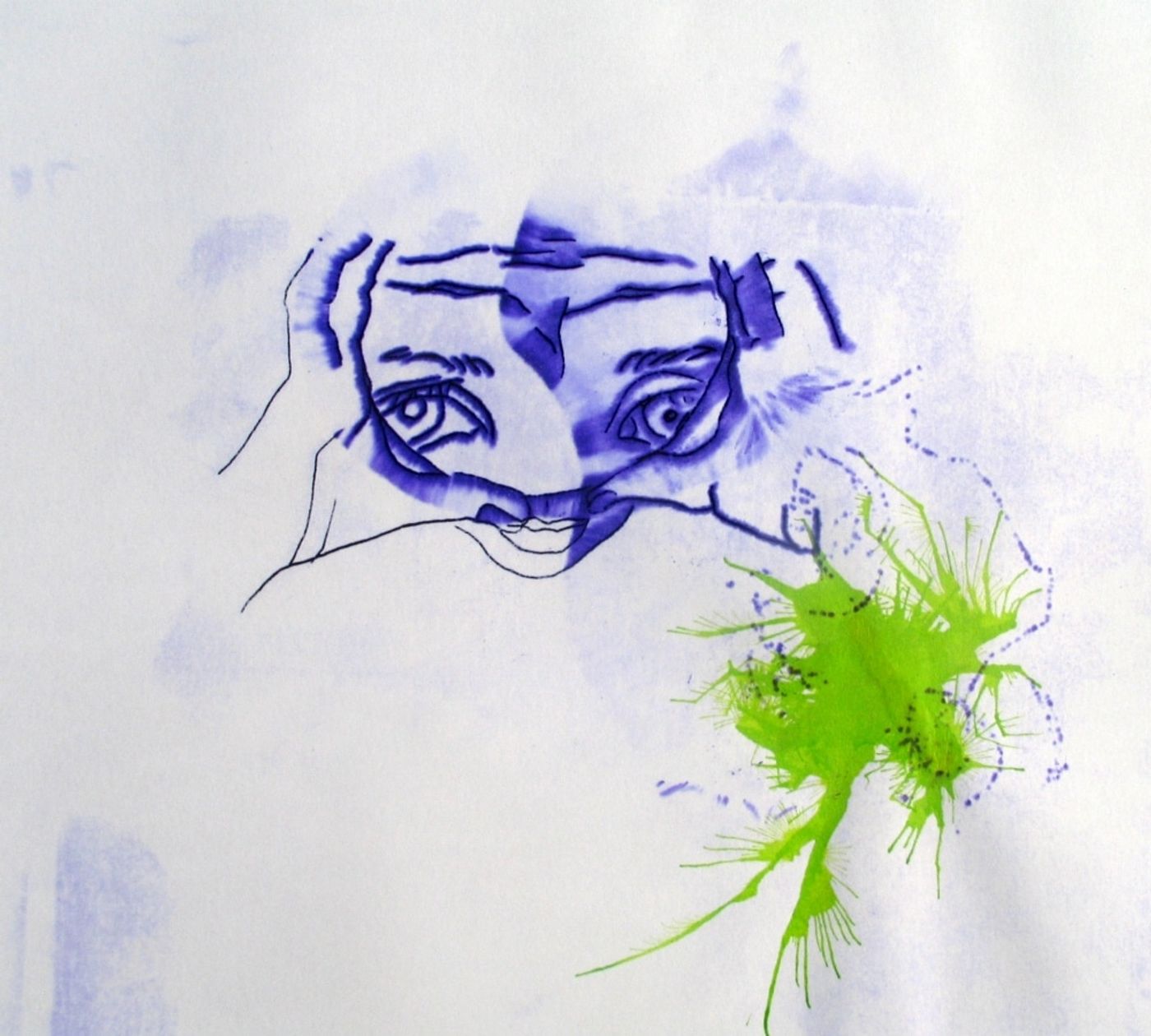 097_____mimeograph carbon, alcohol, ink on paper