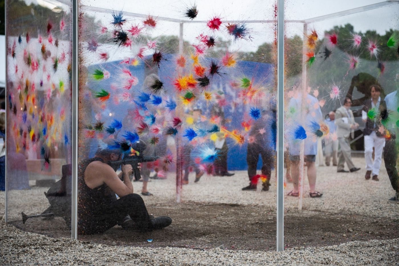 Assaulted Landscape with Splattered Rivers and No Place to Hide | performance | image@Laura Brichta