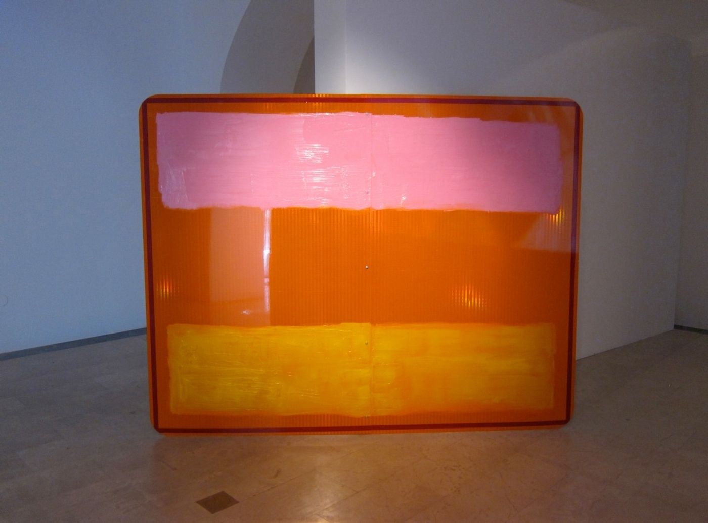 REDUCTED HIGHWAY / road sign, silicon / 300X200 cm