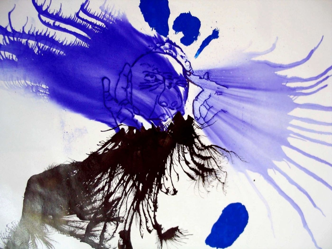 015 DETAIL____mimeograph carbon, alcohol, ink on paper