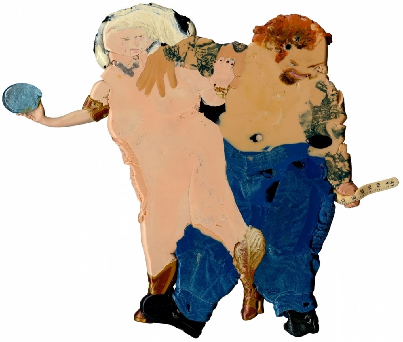 WRESTLERS AND PORNSTARS_______melted plastic / 2012