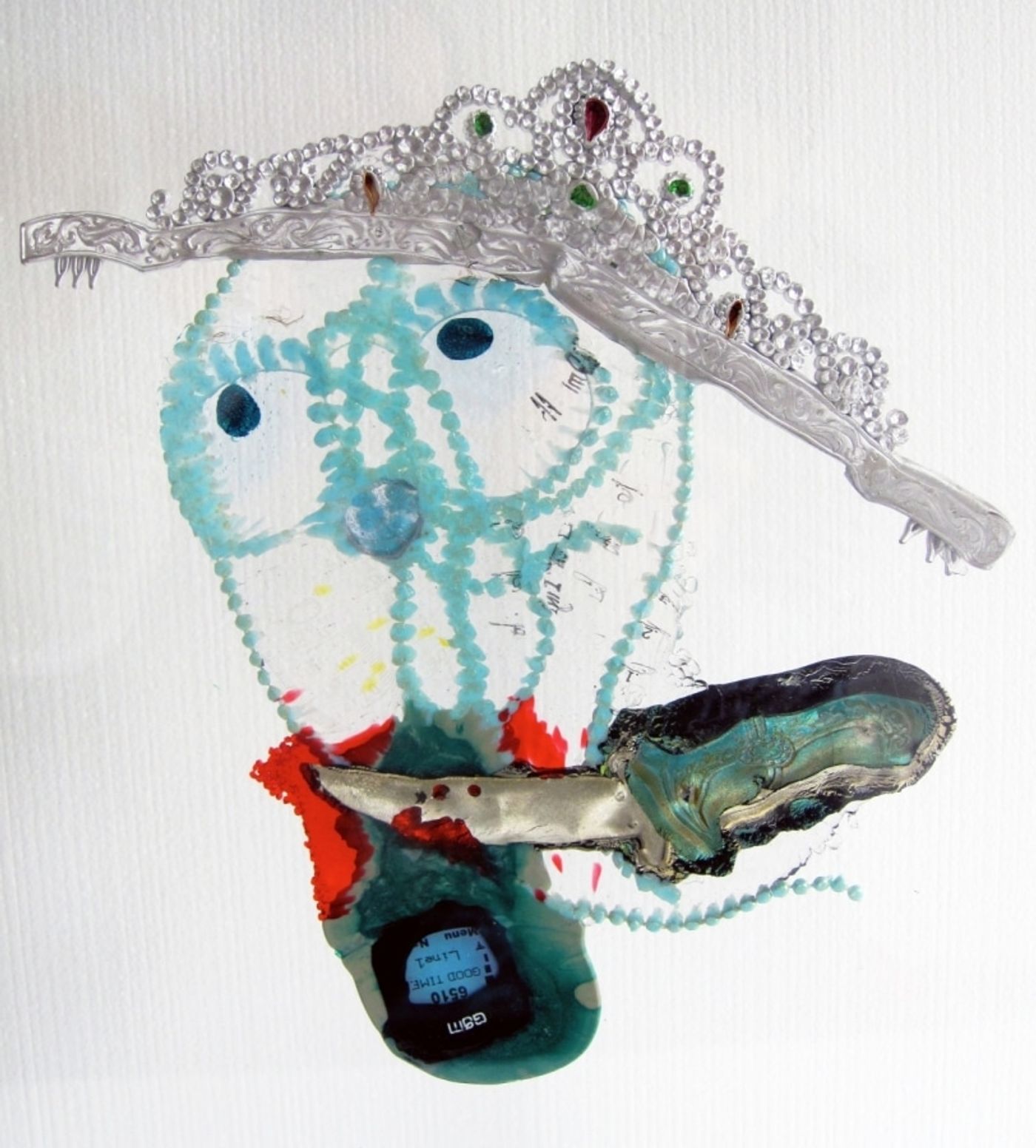 FOR A GOOD TIME CALL_______melted plastic / 33X 35cm / 2012