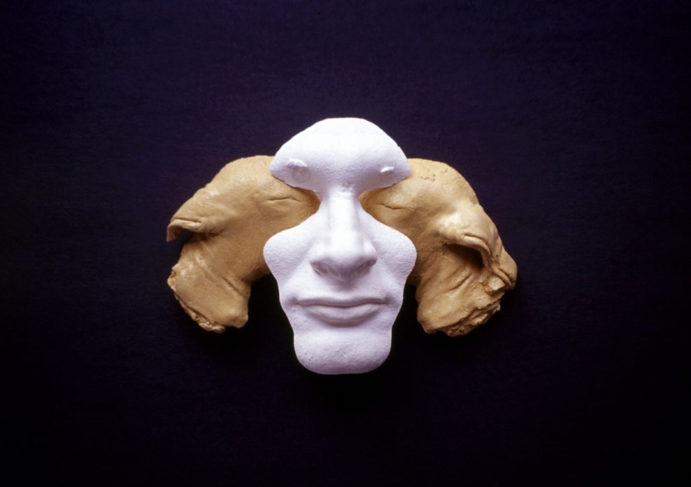 SELF—PORTRAIT WITH GOAT_______plaster / 1999