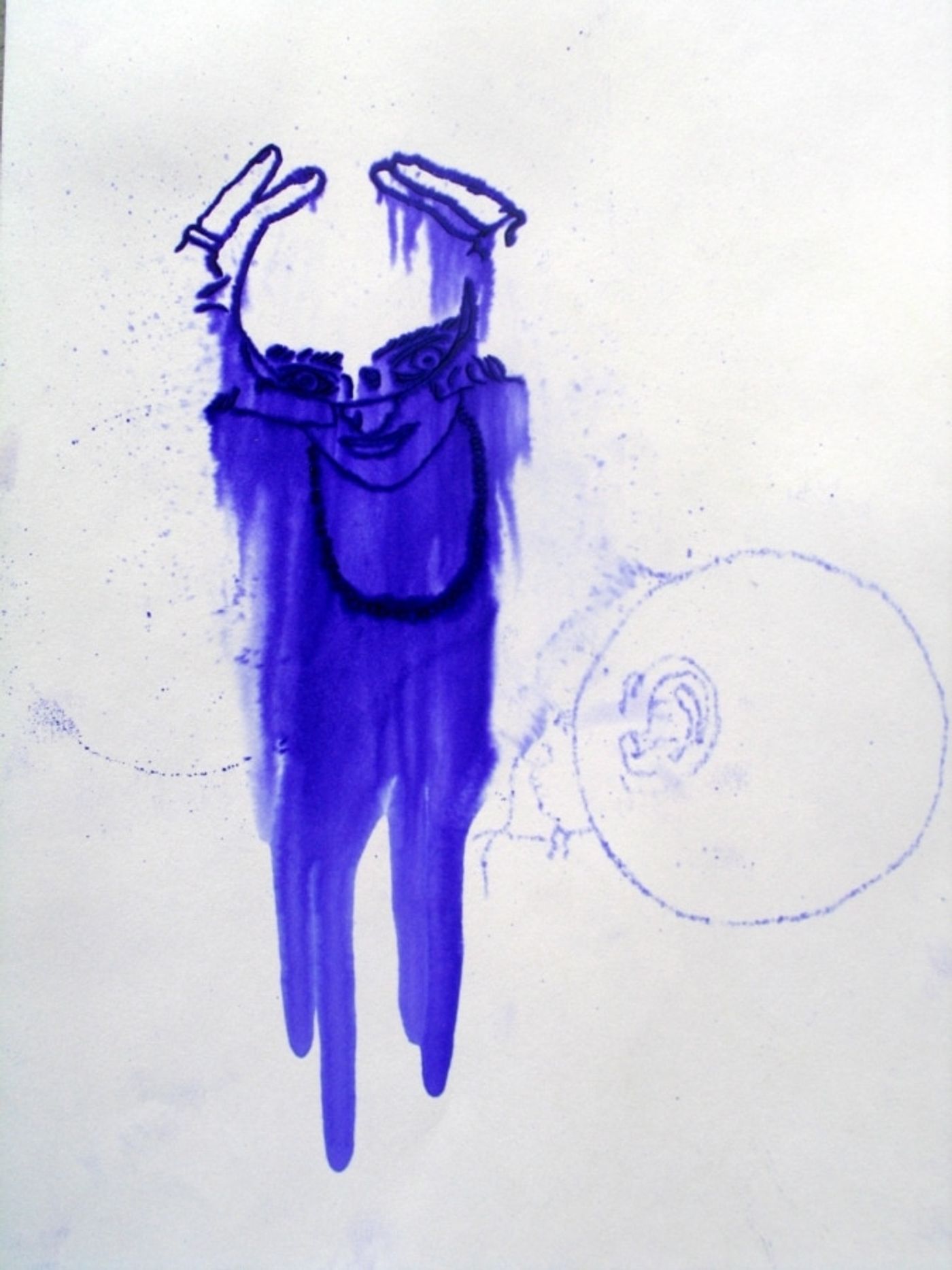 010_____mimeograph carbon, alcohol, ink on paper