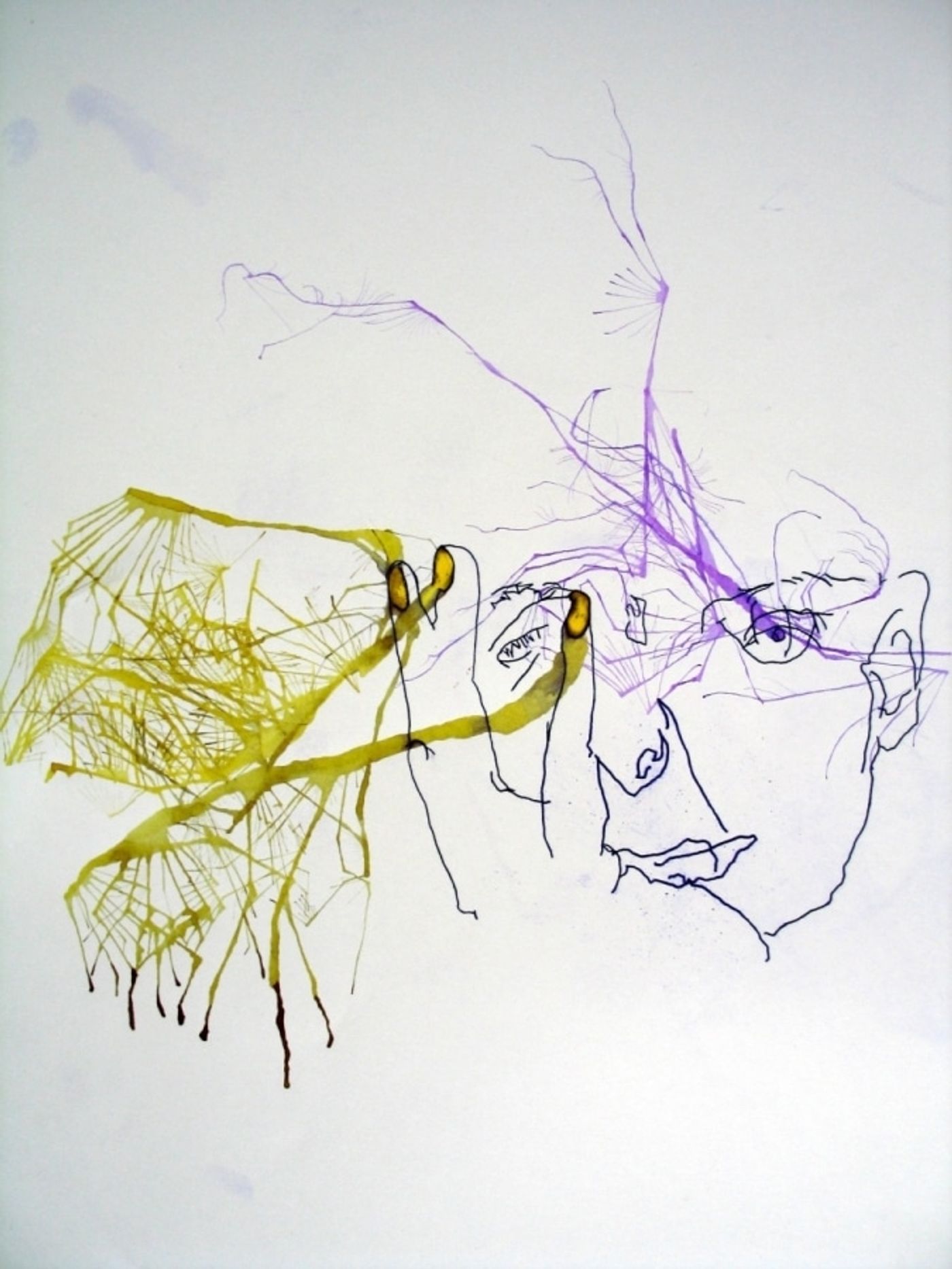 011_____mimeograph carbon, alcohol, ink on paper