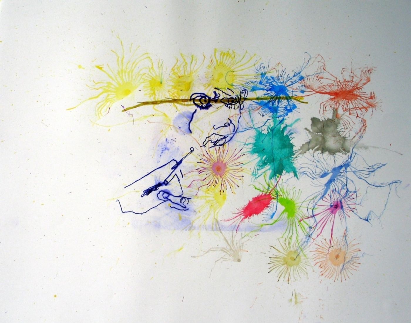 040_____ink blown onto paper with power tool blower