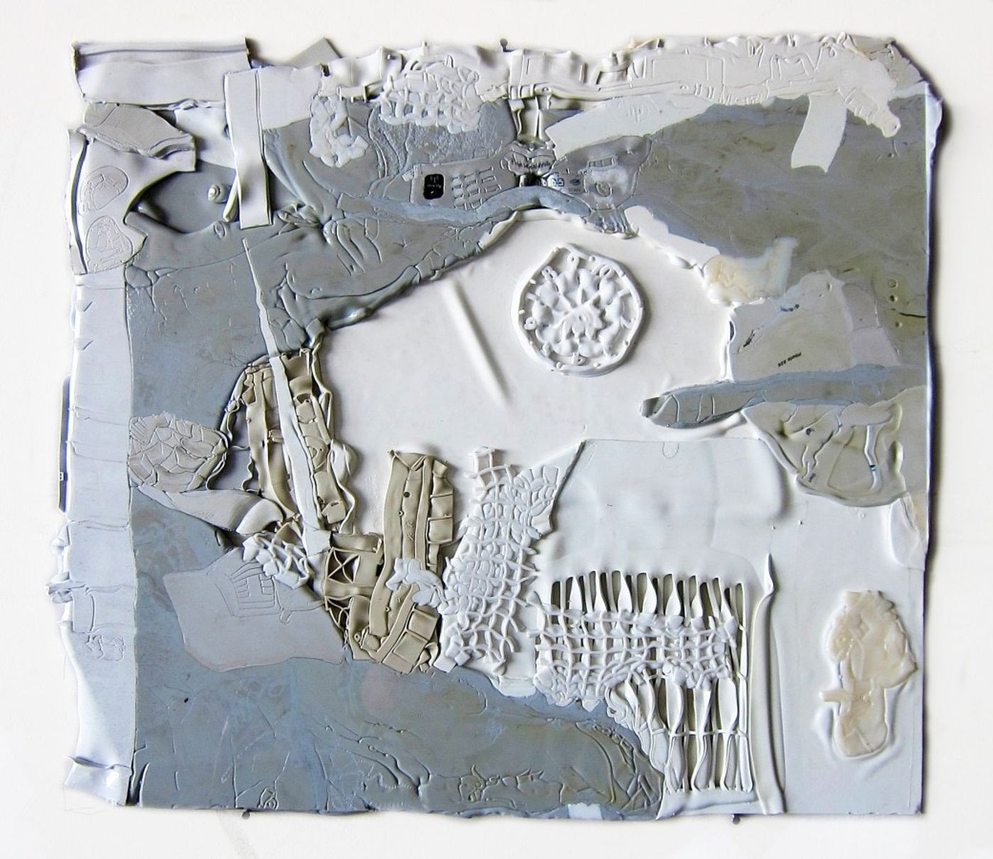 FROM_SPEEDY_CAR_ALL_LANDSCAPES_BELONG_TO_ME_______melted plastic / 70X70cm / 2016