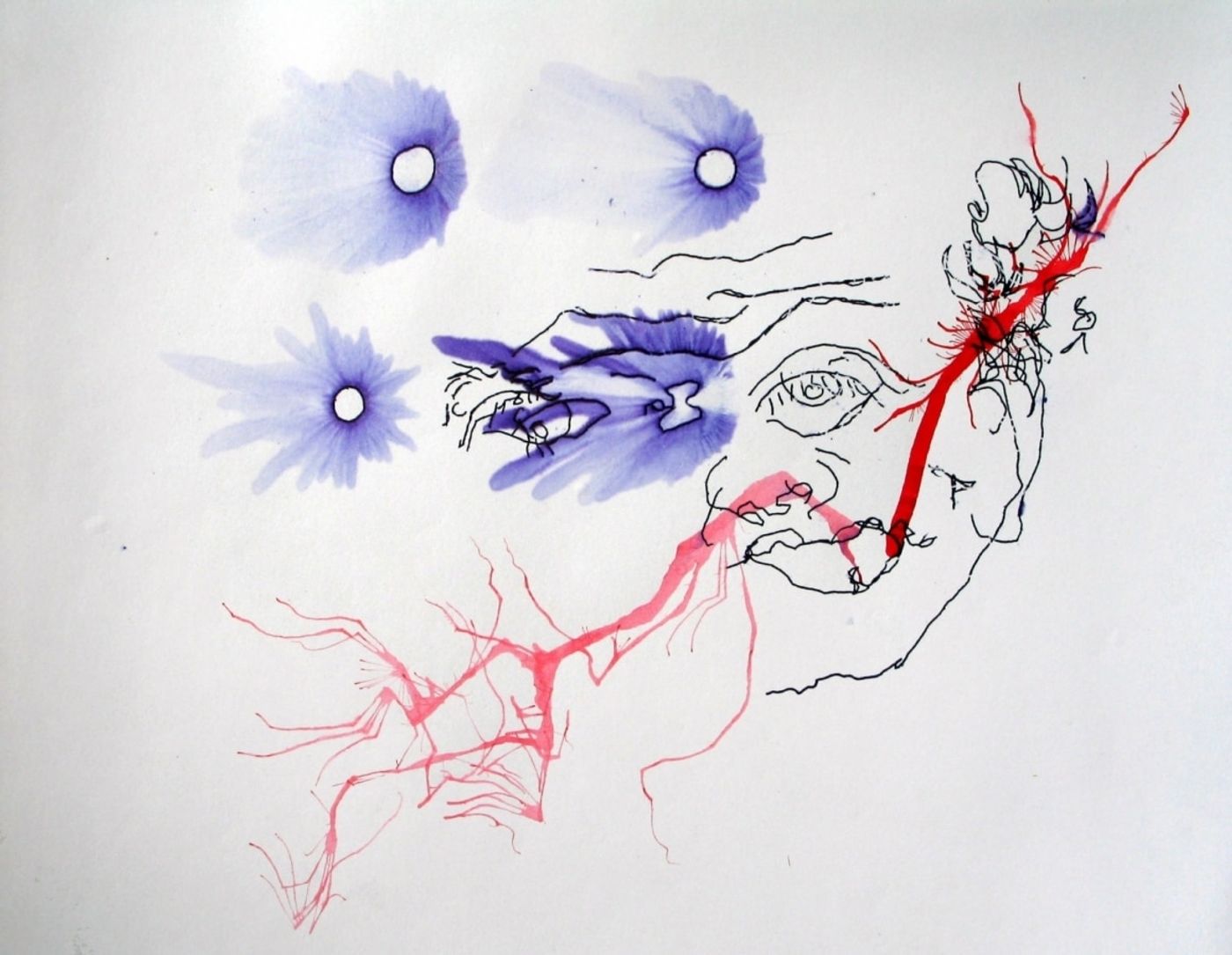 041_____ink blown onto paper with power tool blower