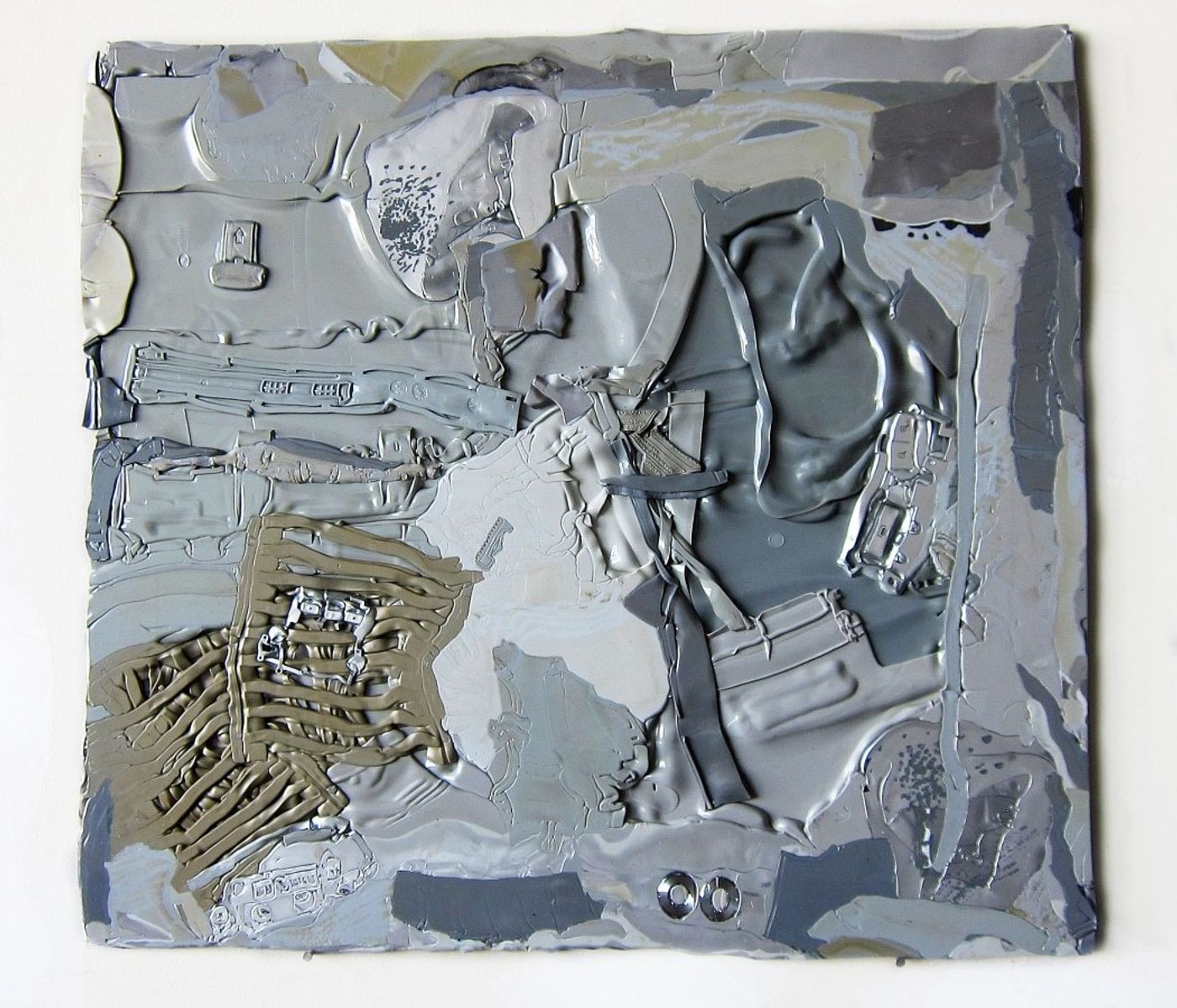FROM_SPEEDY_CAR_ALL_LANDSCAPES_BELONG_TO_ME_______melted plastic / 70X70cm / 2016