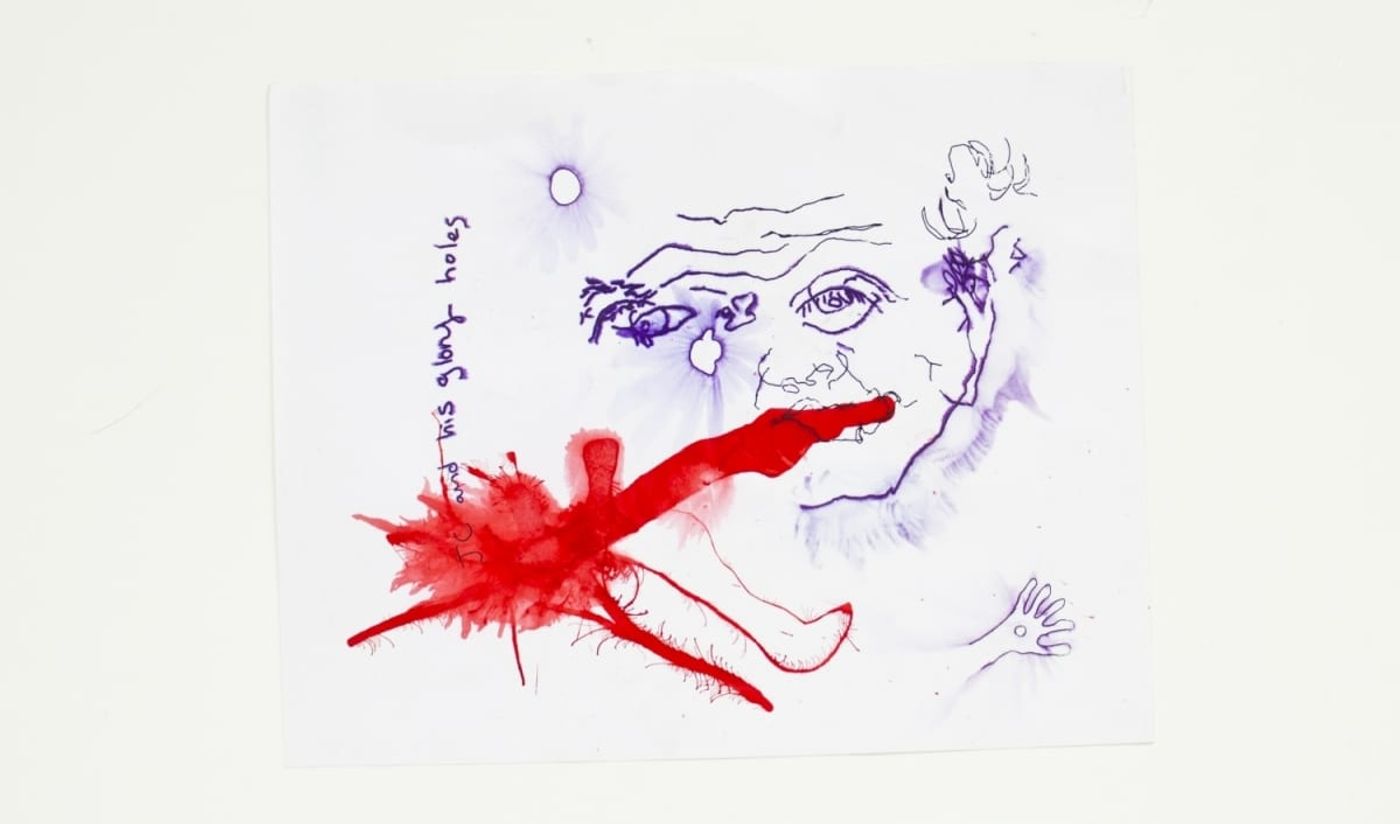019_____mimeograph carbon, alcohol, ink on paper