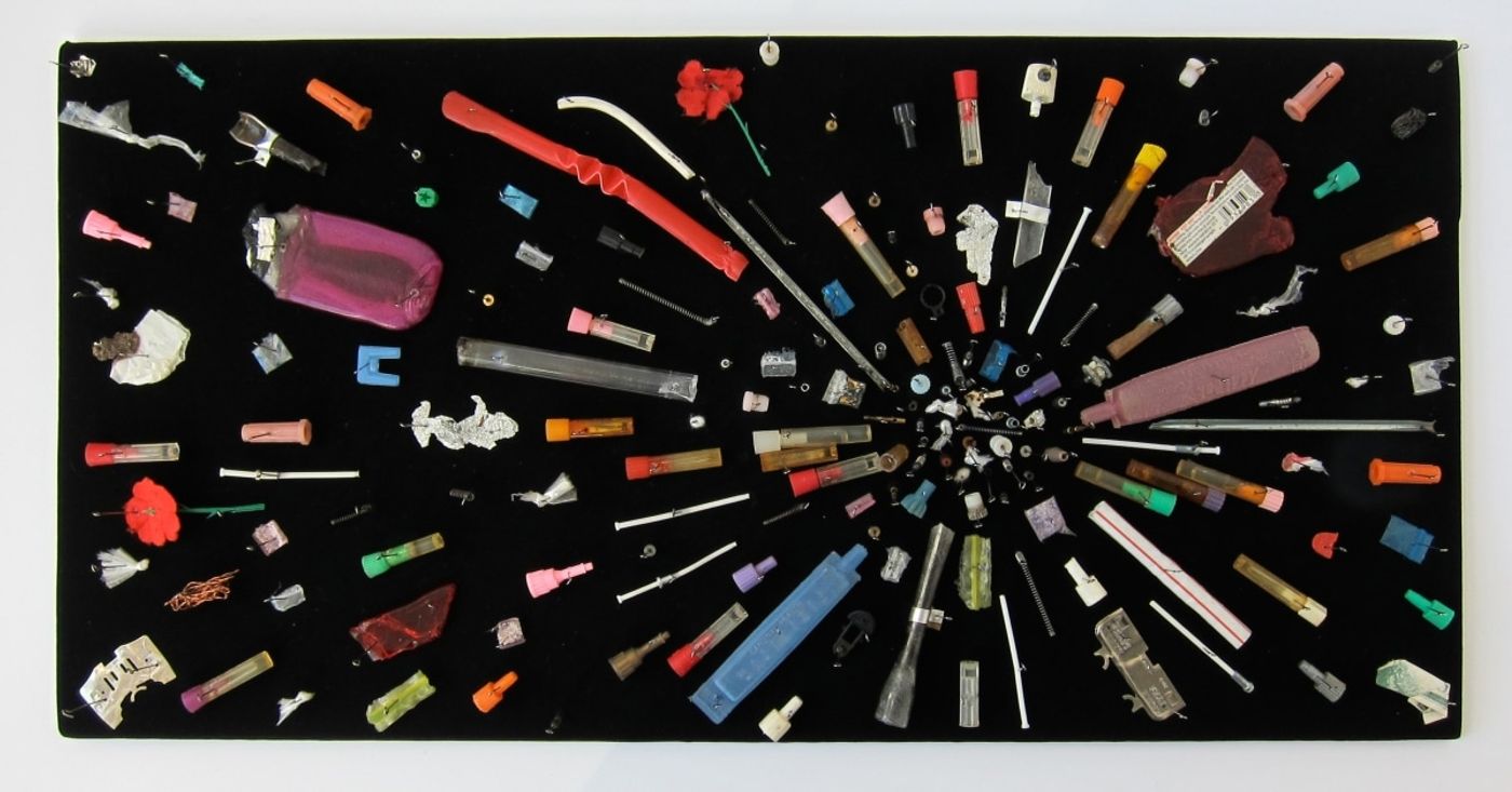 MOTH COLLECTION_______debris from heroin and crack use / various sizes / 2011
