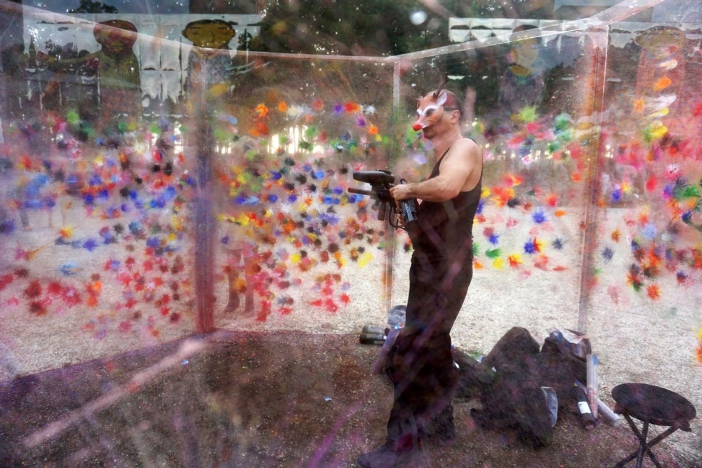 Assaulted Landscape with Splattered Rivers and No Place to Hide | performance