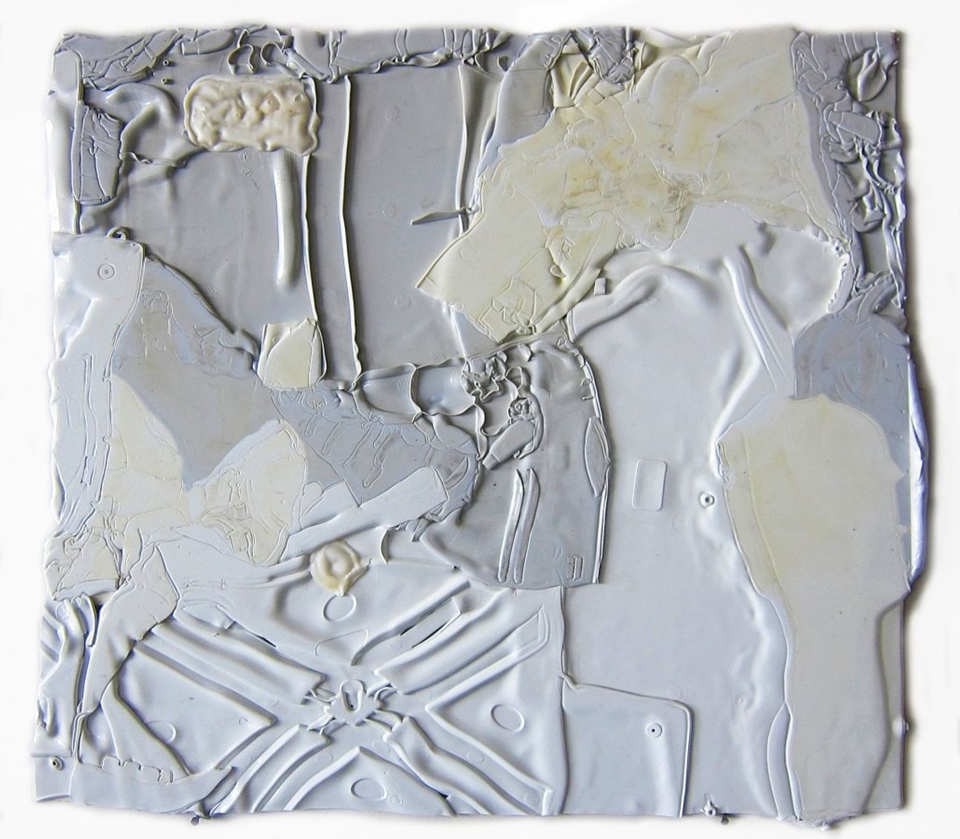 FROM_SPEEDY_CAR_ALL_LANDSCAPES_BELONG_TO_ME_______melted plastic / 70X70cm / 2016