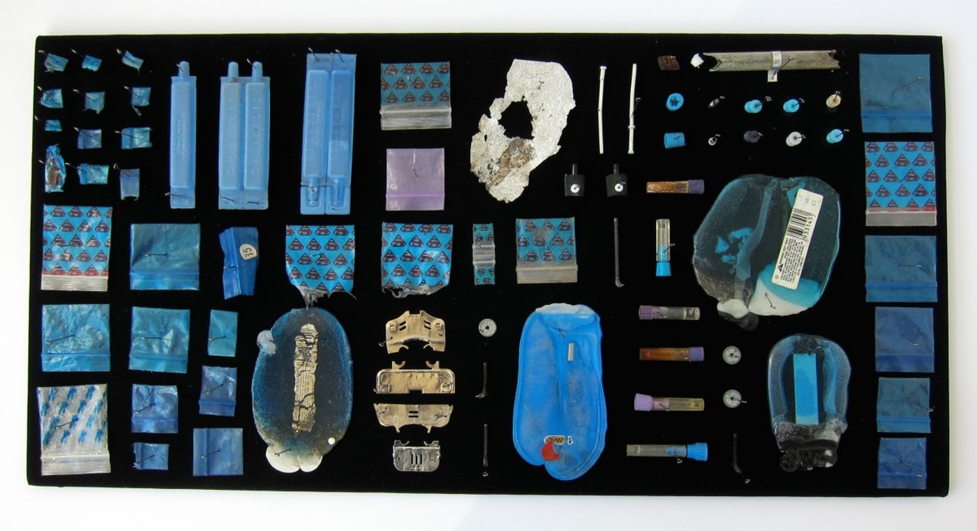 MOTH COLLECTION_______debris from heroin and crack use / various sizes / 2011