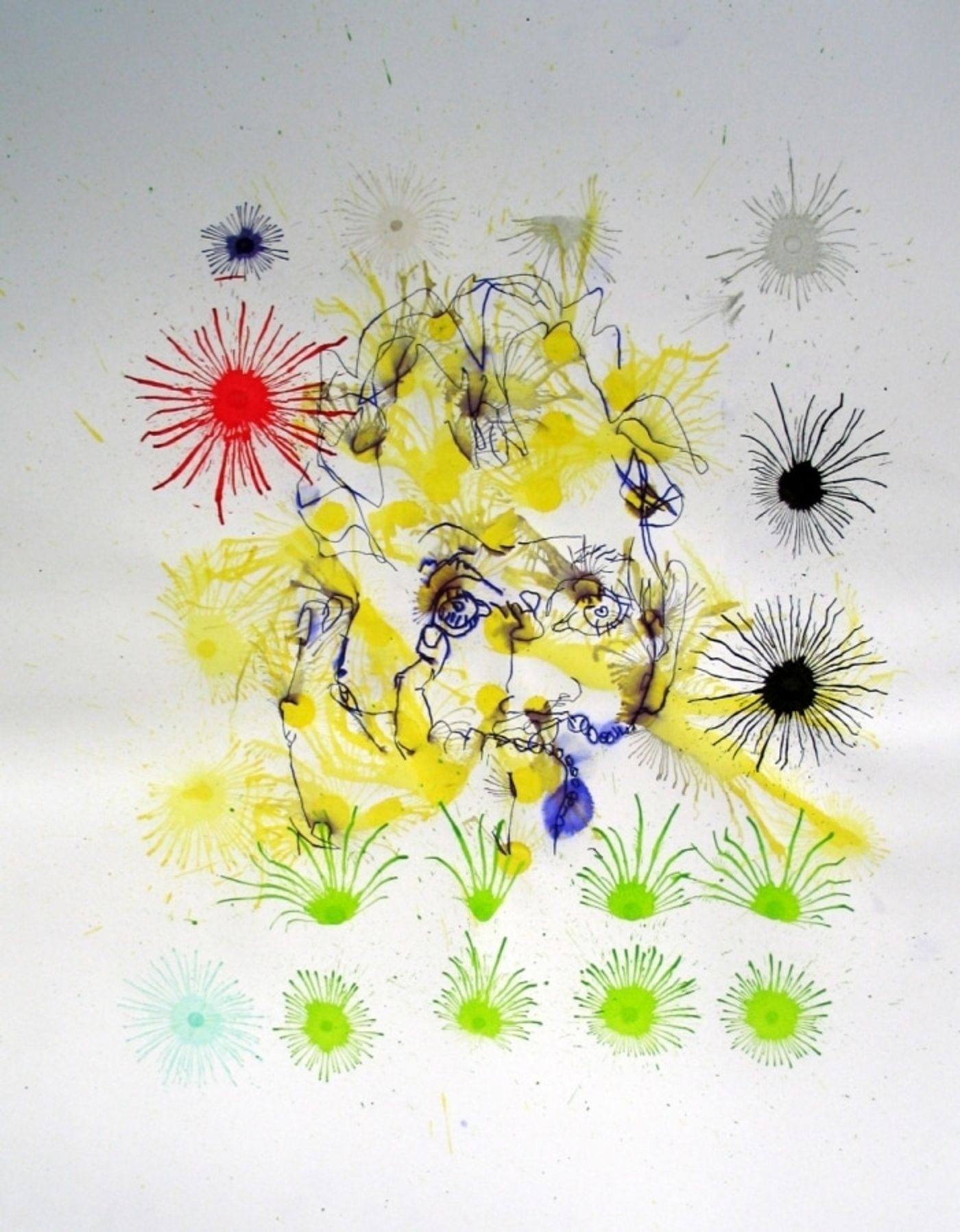 021____mimeograph carbon, alcohol, ink on paper