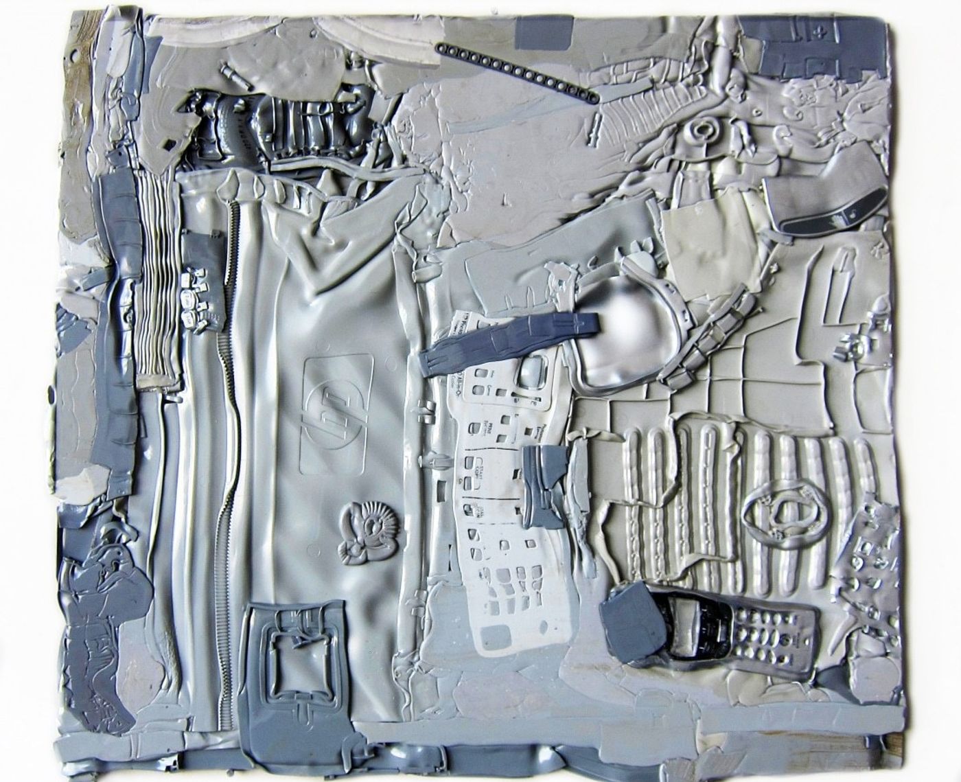 FROM_SPEEDY_CAR_ALL_LANDSCAPES_BELONG_TO_ME_______melted plastic / 70X70cm / 2016