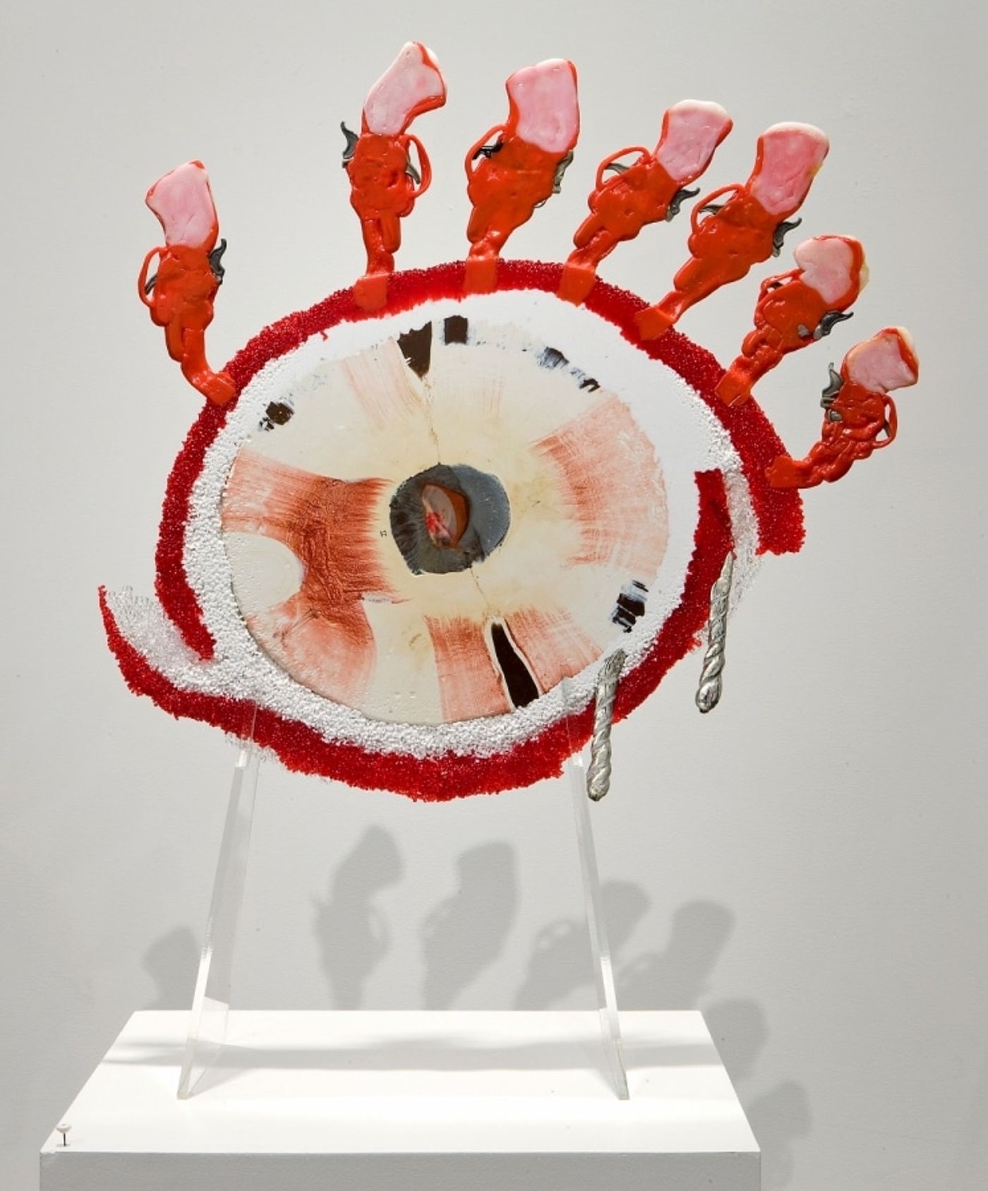EYE FOR AN EYE_______melted plastic / 44x46x1 cm / 2011