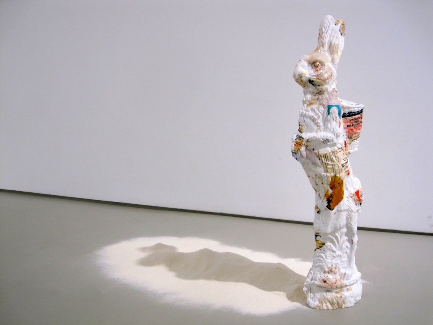 WHITE NIGHTS_______melted pill bottles in the form of Easter bunny, flour