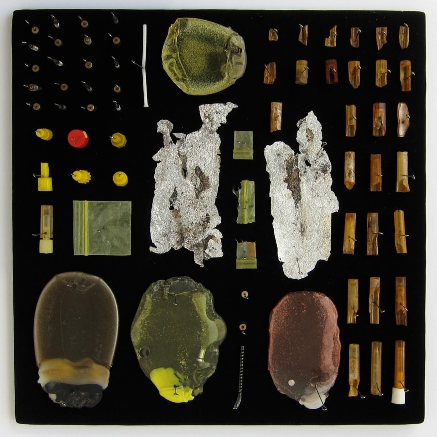 MOTH COLLECTION_______debris from heroin and crack use / various sizes / 2011