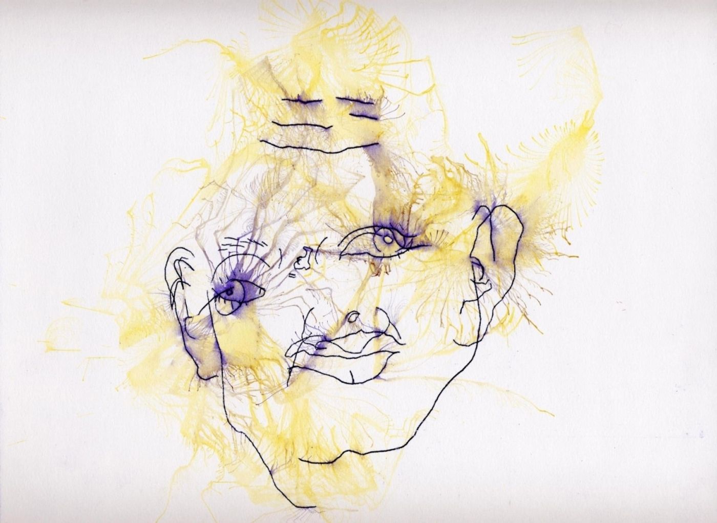 003_____mimeograph carbon, alcohol, ink on paper