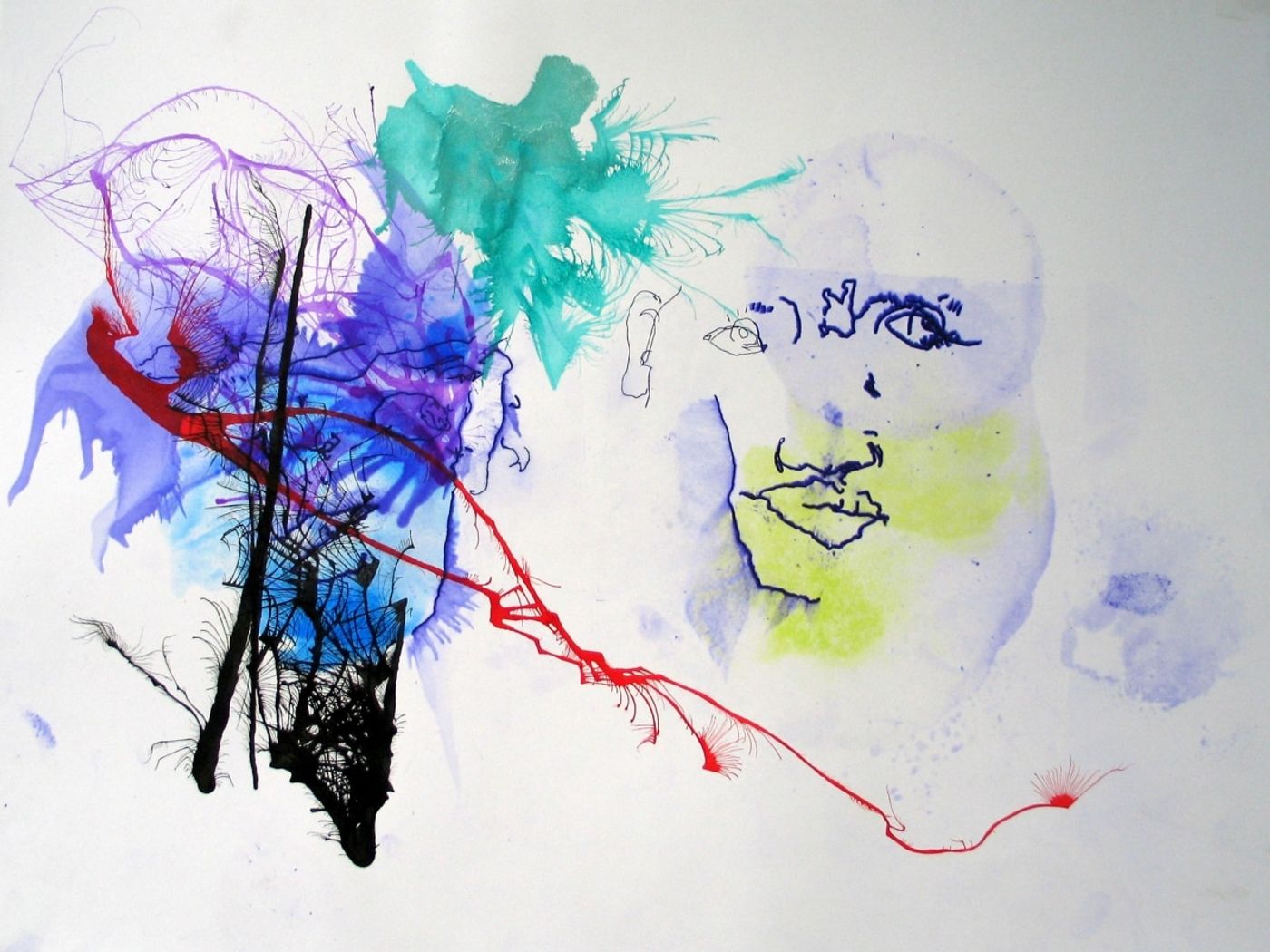 024_____mimeograph carbon, alcohol, ink on paper