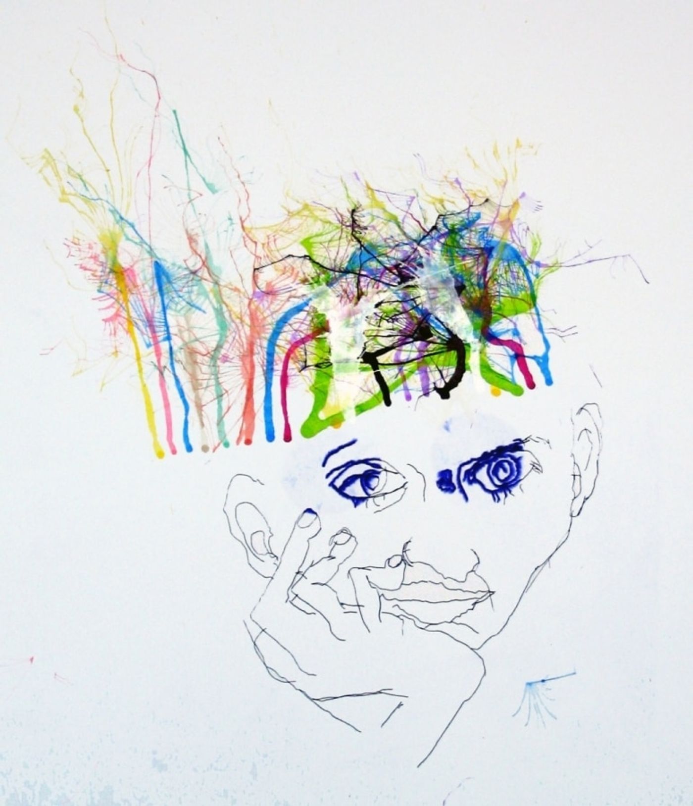 010_____mimeograph carbon, alcohol, ink on paper
