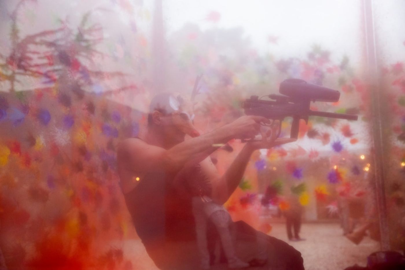 Assaulted Landscape with Splattered Rivers and No Place to Hide | performance |  image@Chloé Bellemère