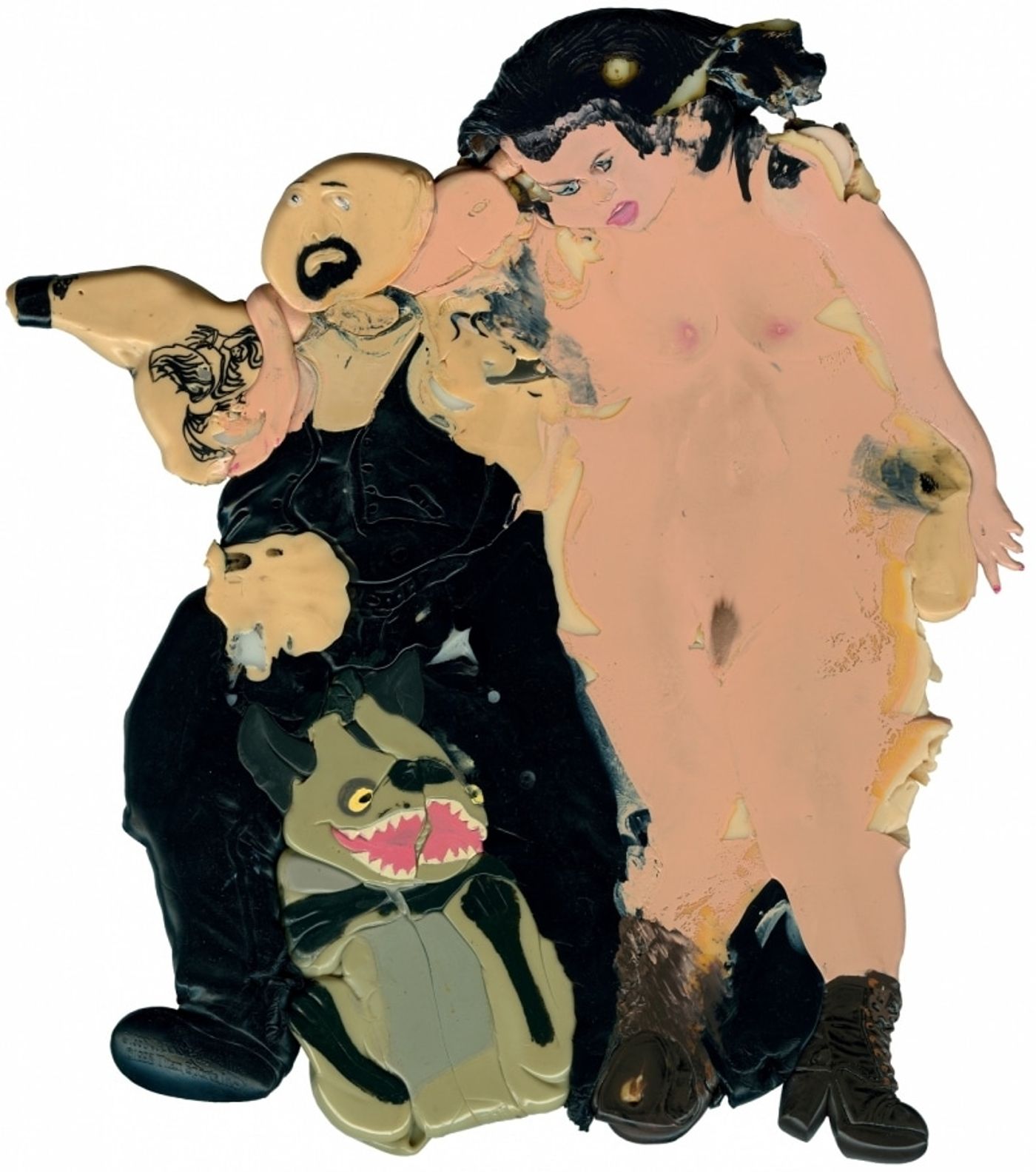 WRESTLERS AND PORNSTARS_______melted plastic / 2012
