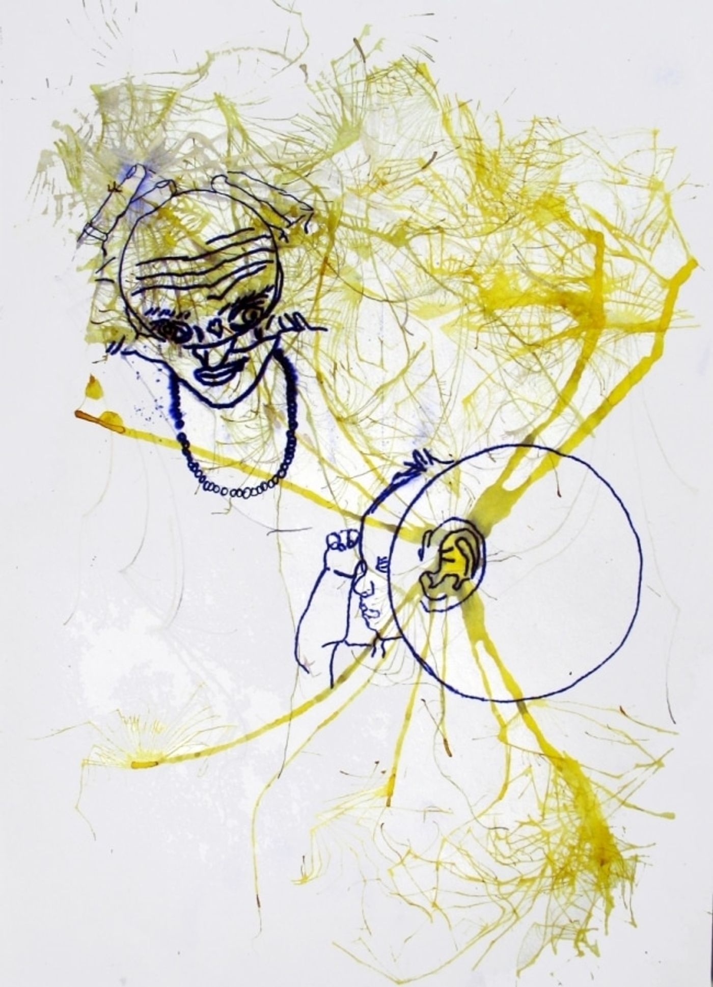 011_____mimeograph carbon, alcohol, ink on paper