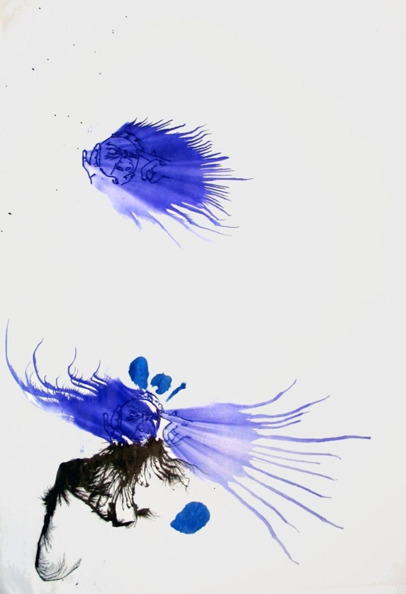 015_____ink blown onto paper with power tool blower