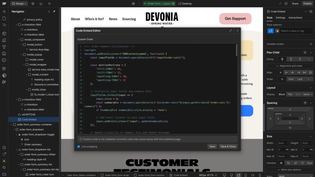 Devonia Water