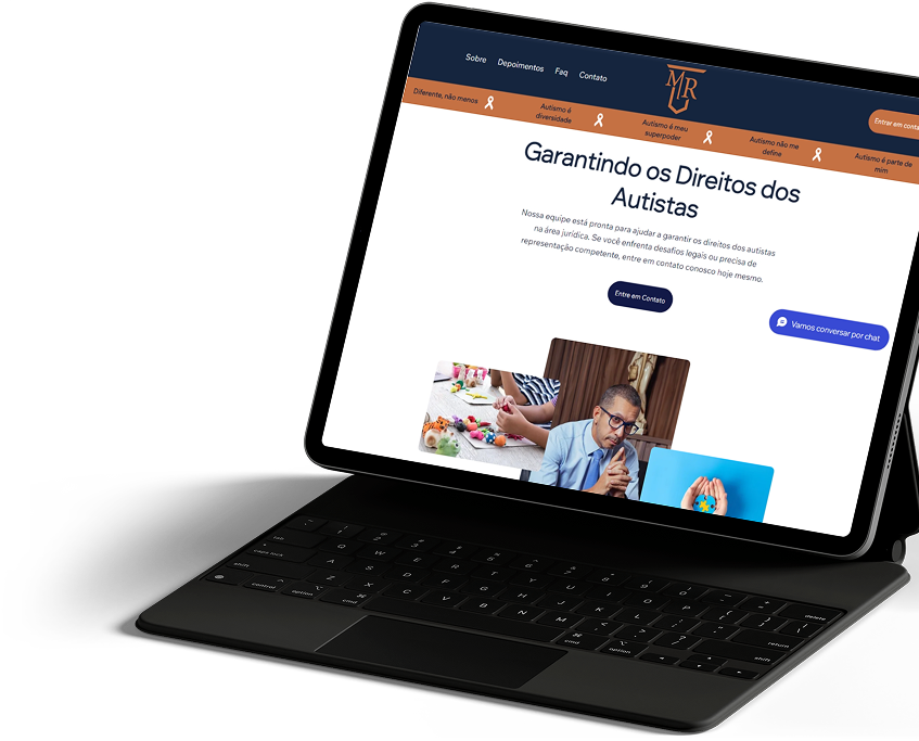 Landing page mockup moura ribeiro advocacia
