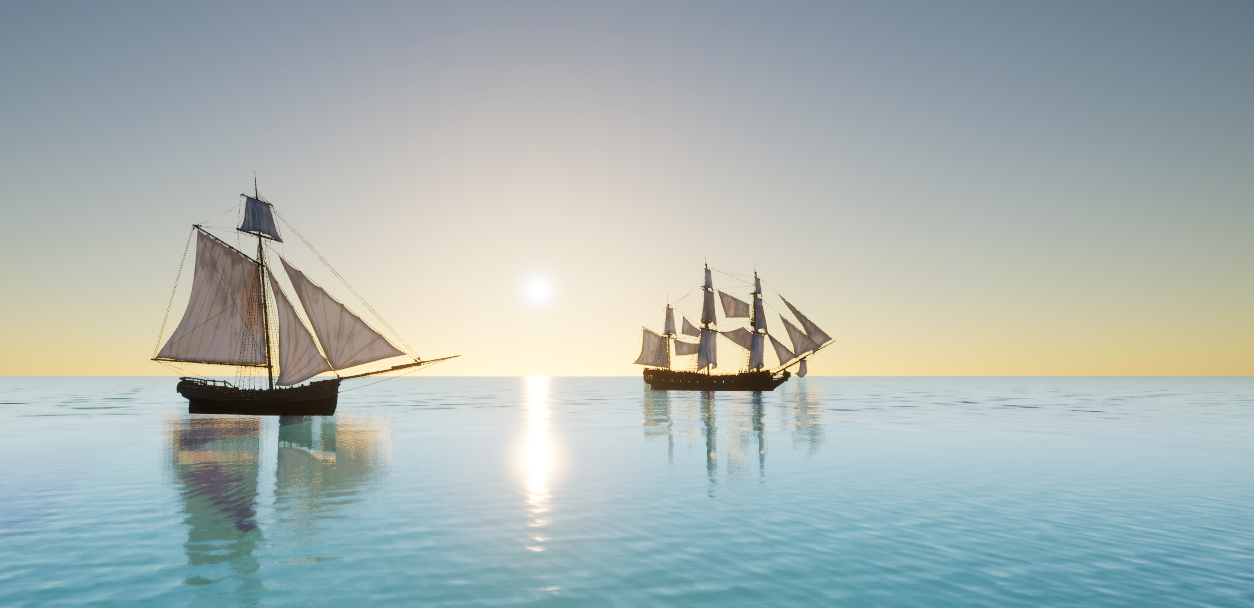 Iron Latitudes, two ships at sea