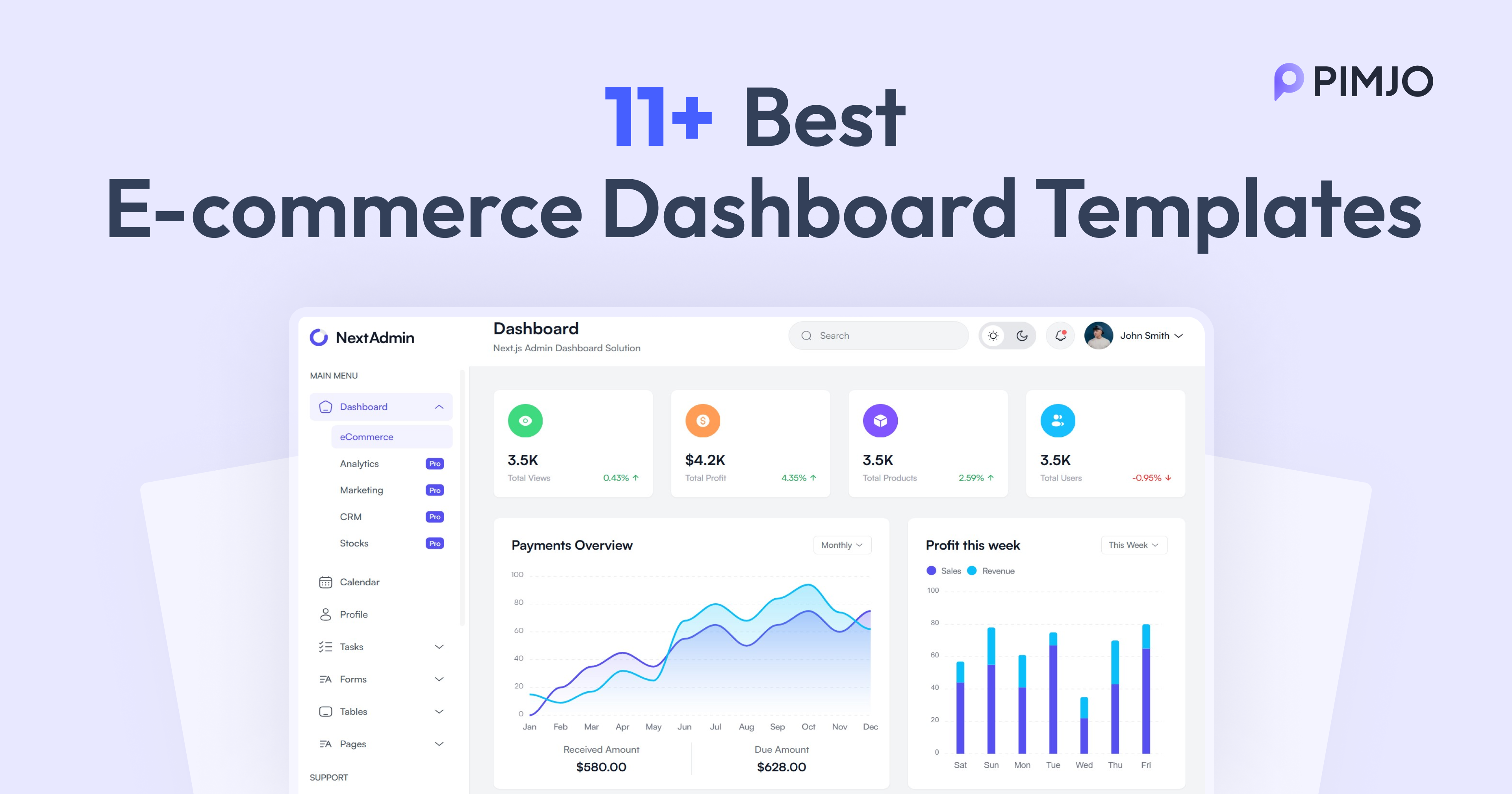 11+ Best eCommerce Admin Dashboard Templates for 2026 | NextAdmin