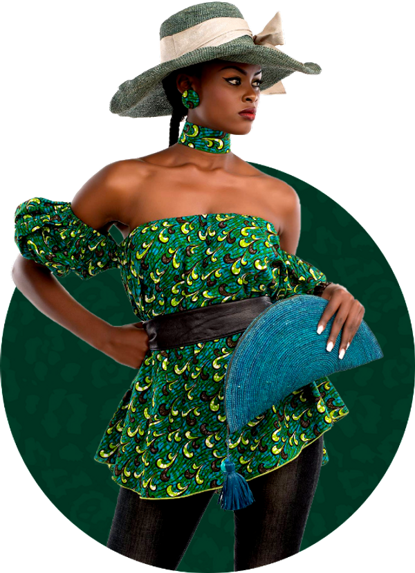 Model wearing dresses