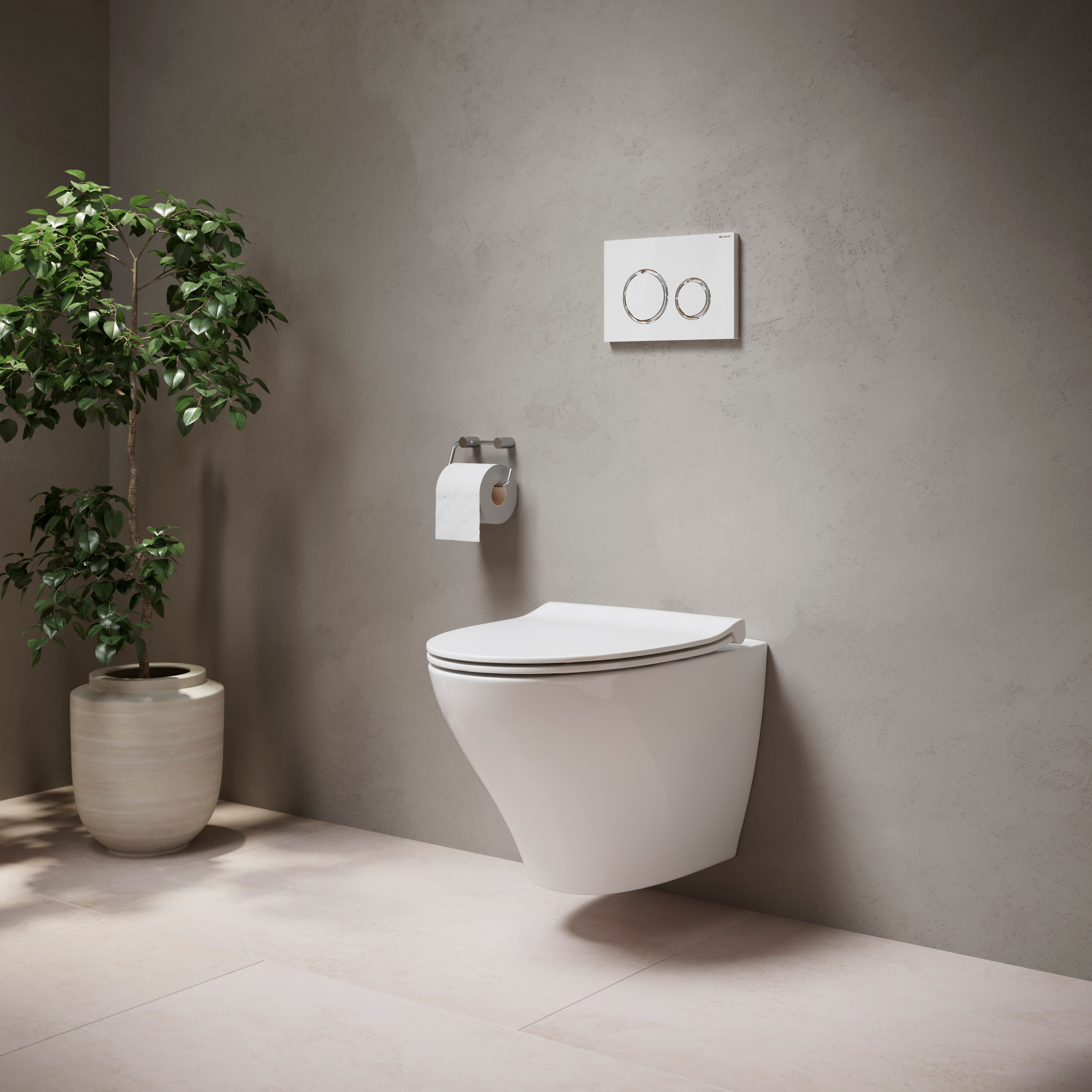 Geberit Glow Modern vegghengt toalett.