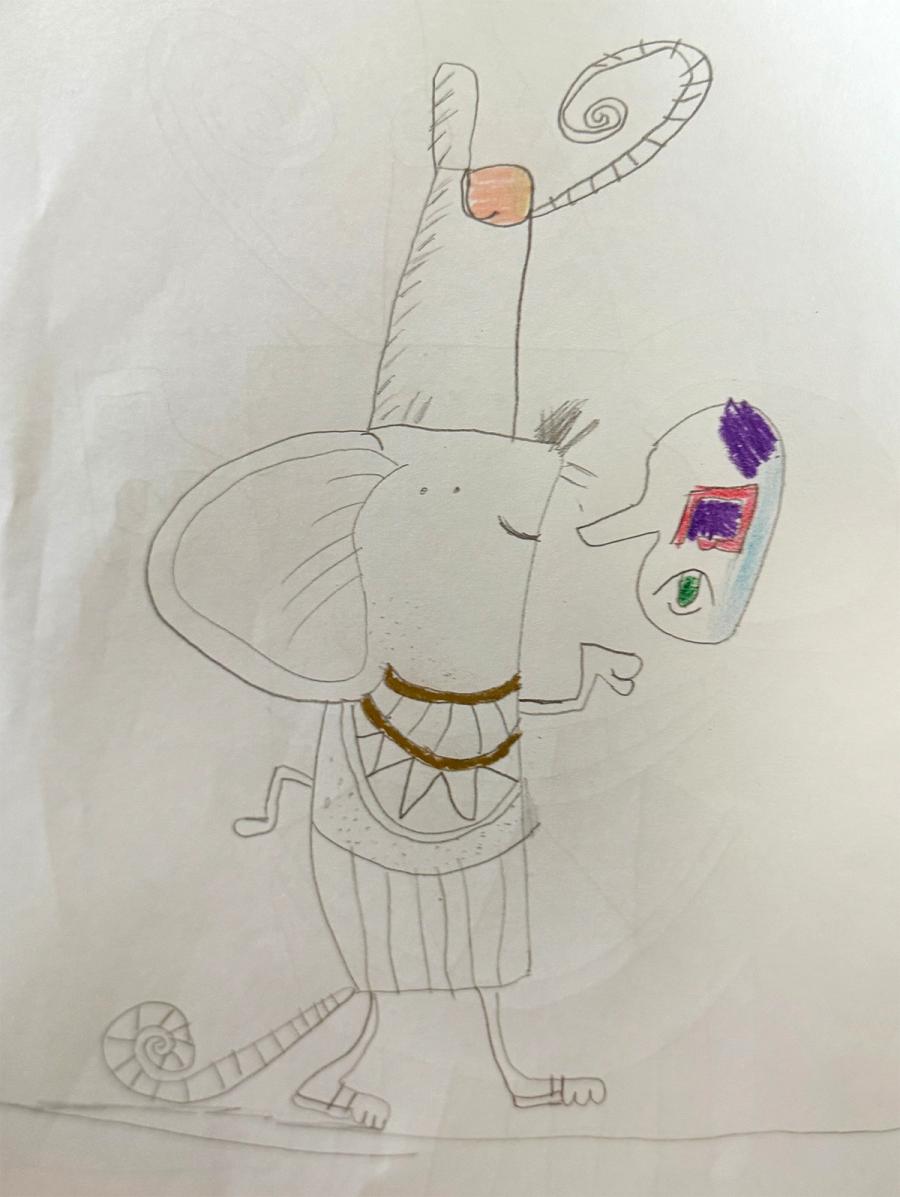 Mouse pharoah, drawn by a Meavy pupil