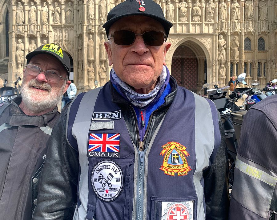 Biker with patches